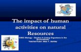 Human activities and natural resources