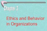 Ethics And Behavior In Organizations