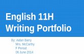 Aidan Barry's 11H English Writing Portfolio