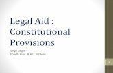 Constitutional provisions of legal aid  by Tanya Singh, 4th year,