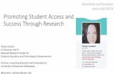 Promoting student access and success through research