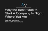 Why The Best Place To Start A Company Is Right Where You Are
