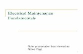 Electrical maintenance fundamentals