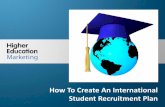 How to create an international student recruitment plan