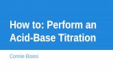 How to: Perform an Acid Base Titration