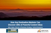 How Any Destination Marketer (DMO) Can Discover Hundreds of Powerful Content Ideas