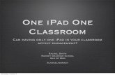 The 1 iPad classroom