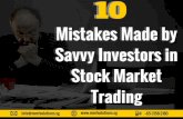 10 mistakes made by savvy investors in stock market trading