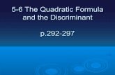 Quadratic eq and discriminant