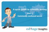 A quick  guide to scientific writing - Part 1: Commonly confused words