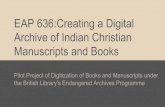Creating a Digital Archive of Indian Christian Manuscripts and Books