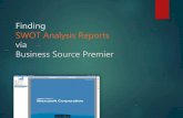 SWOT Analysis Reports via Business Source Premier
