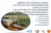 Impact of Agricultural Activities on Groundwater Quality and its Suitability for Drinking in Valikamam Area, Jaffna Peninsula