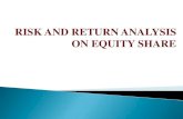 Risk and return analysis on equity share