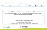 Evaluation of Clinicians' Acceptance Pattern and Perception of Antimicrobial Stewardship Interventions at a Major Canadian Teaching Hospital