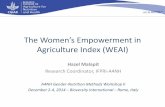 Training Session 3 – Malapit – Intro to the Women’s Empowerment in Agriculture Index (WEAI)