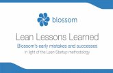 Lean lessons learned - lean startup methodology and lessons learned from Blossom