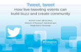 Tweet, tweet: How live-tweeting events canbuild buzz and create community