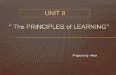 The PRINCIPLES of LEARNING (Principles of Teaching 1)