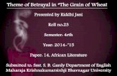 Theme of Betrayal in "The Grain of Wheat" by Ngugi Wa Thiongo