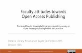 Faculty attitudes towards Open Access Publishing