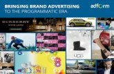 Bringing Brand Advertising into the Programmatic Era @ DPS Europe, 2/5/15