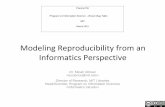 Scientific Reproducibility from an Informatics Perspective