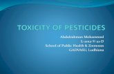 Toxicity of pesticides