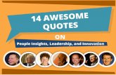 14 Awesome Quotes on People Insights, Leadership, and Innovation