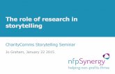 The role of research in storytelling. Storytelling: bringing your communications to life, seminar, 22 January 2015