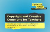 Copyright and Creative Commons for Teachers Making PowerPoints and Other Teaching Resources