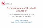 Demonstration of the audit simulation - Susan Whittaker and Glenn Duckworth
