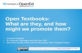 Open Textbooks presentation at UBC