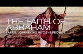 The Faith of Abraham (Part 2) Journeying into the Promise