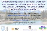 Collaborating across borders: OER use and open educational practices within the Virtual University for Small States of the Commonwealthl