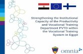 Strengthening the Institutional Capacity of the PVTD within the Vocational Training System in Egypt - Mission 4, Development of the learning elements, CONCEPTUALIZATION OF THE SHOWCASES,