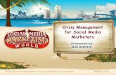 Social Media Marketing World Crisis Management