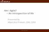 Scrum bangalore 12   march 7 2015 - albert arul prakash - am i agile - an introspection of our life - at prowareness