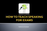 How to teach speaking for exams