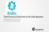 Continuous delivery for databases - Bristol DevOps Edition