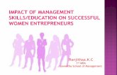 Impact of management skills on successfull women entrepreneurs