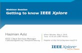 Getting to know IEEE Xplore:  PhD students - May 2015