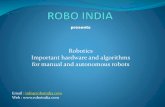 Robotics Hardware, Concepts and Algorithms for autonomous and manual robots.
