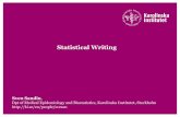 Statistical Writing (Sven Sandin)