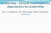 Leadership, early & contemporary approaches to leadership