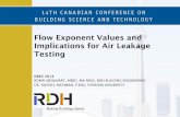 NBEC 2014 -  Flow Exponent Values and Implications for Air Leakage Testing