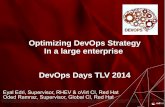 Optimizing DevOps strategy in a large enterprise