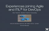 Experiences joining Agile and ITIL for DevOps