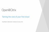 Taming the cost of your first cloud - CCCEU 2014