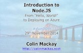 Introduction to node js - From "hello world" to deploying on azure